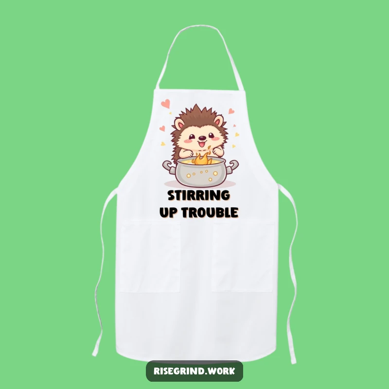 Funny Hedgehog Inspiration Apron - Hilarious Kitchen Gift for Creators