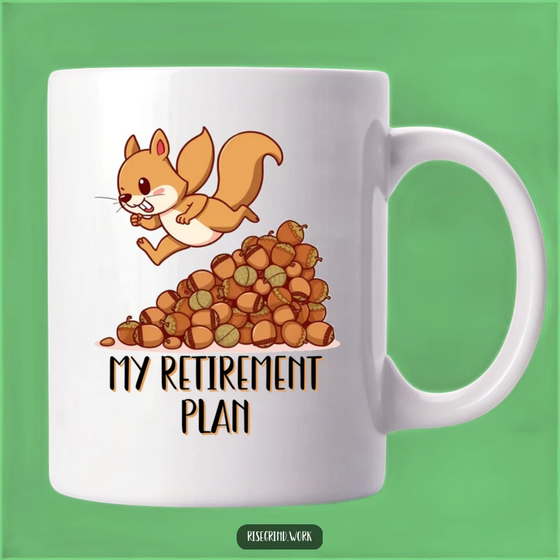 Funny Acorn Marathon Squirrel Mug - Perfect Gift for Determined Go-Getters