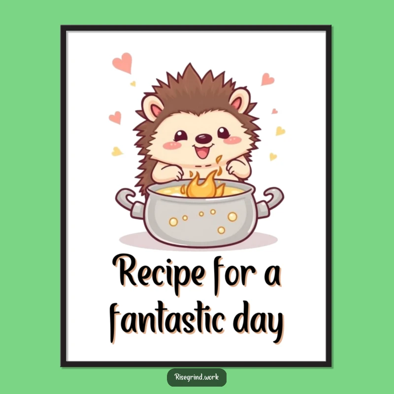 Funny Free Printable Wall Art: Hedgehog Inspiration Pot - Downloadable Creative Decor!